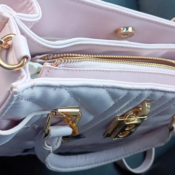 Bebe White Quilted Women's Bag - Picture 4 of 6